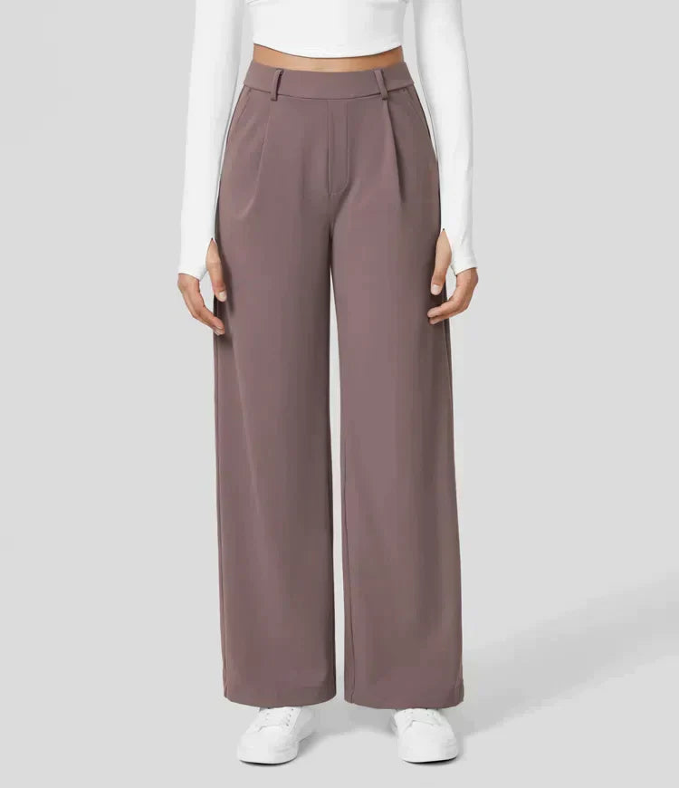 Palazzo Hose für Damen - Elegant Hohe Taillen Marlenehose