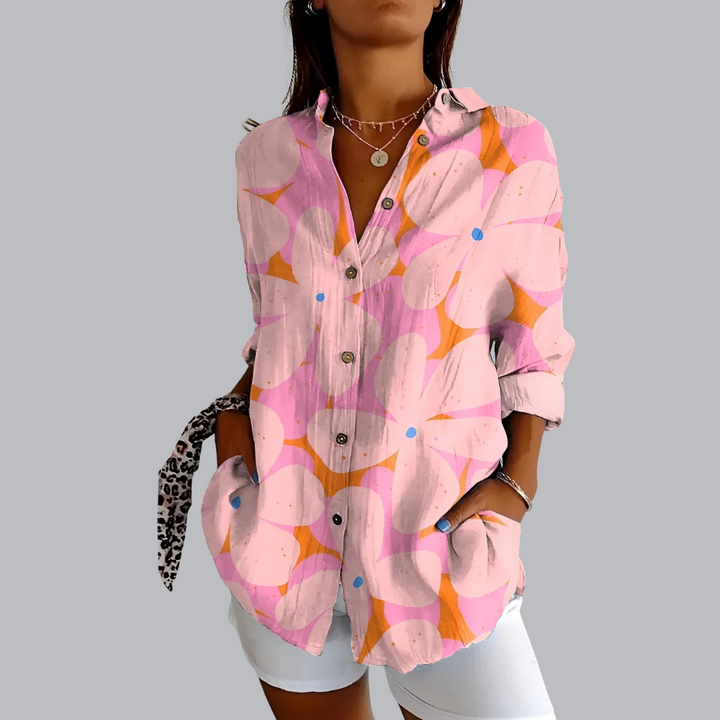 Tunika für Damen - Luftige Elegante Bluse mit Print für Sommer