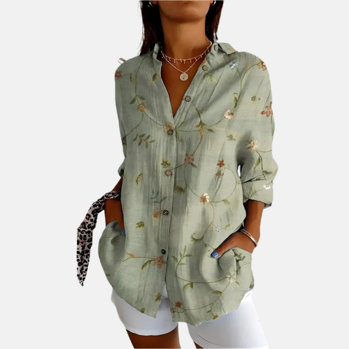 Tunika für Damen - Luftige Elegante Bluse mit Print für Sommer