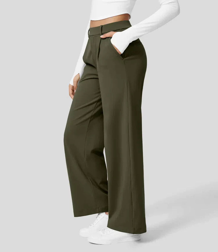 Palazzo Hose für Damen - Elegant Hohe Taillen Marlenehose