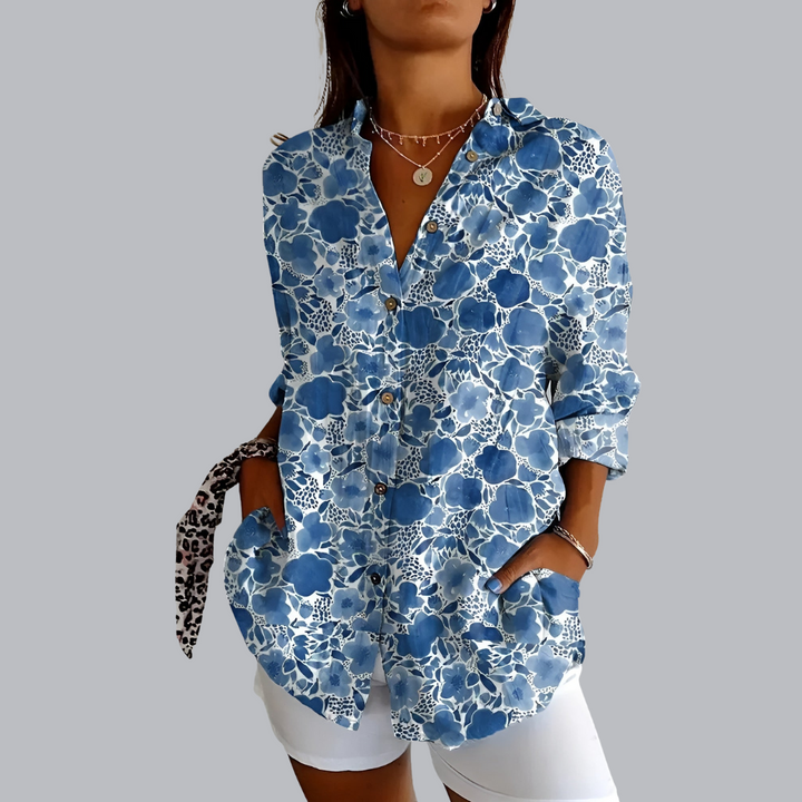 Tunika für Damen - Luftige Elegante Bluse mit Print für Sommer