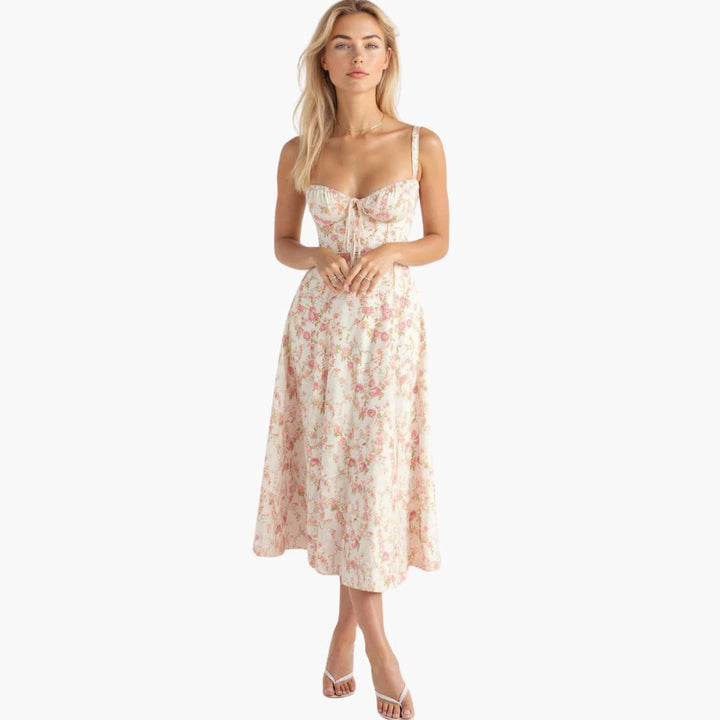 Sommerkleid für Damen - Elegantes Maxi Brautjungfernkleid mit Corsage