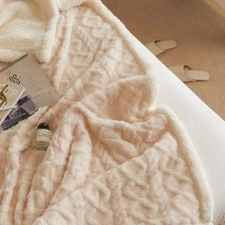 Kuscheldecke Fleece Winter warm - Weiche Wolldecke Herbst kuschelig für Sofa Bett Wohnzimmer