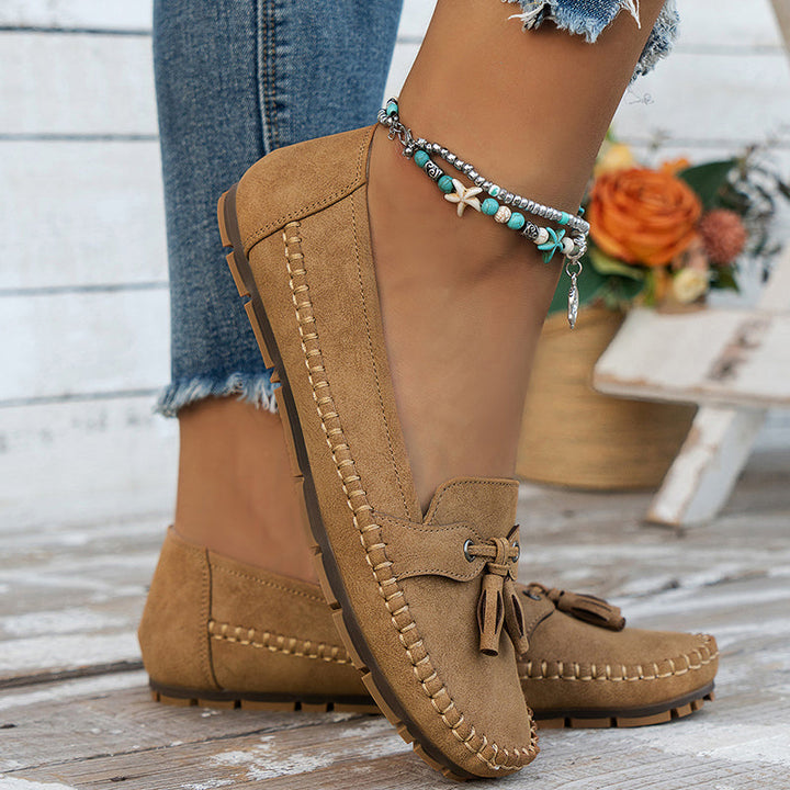 Mokassins für Damen - Bequeme Halbschuhe mit Fußbett für Sommer