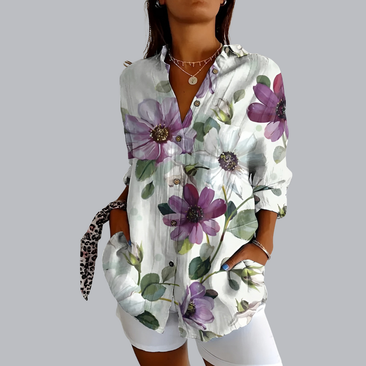 Tunika für Damen - Luftige Elegante Bluse mit Print für Sommer