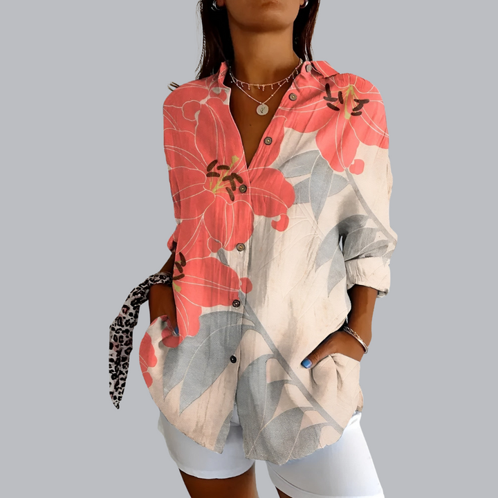 Tunika für Damen - Luftige Elegante Bluse mit Print für Sommer