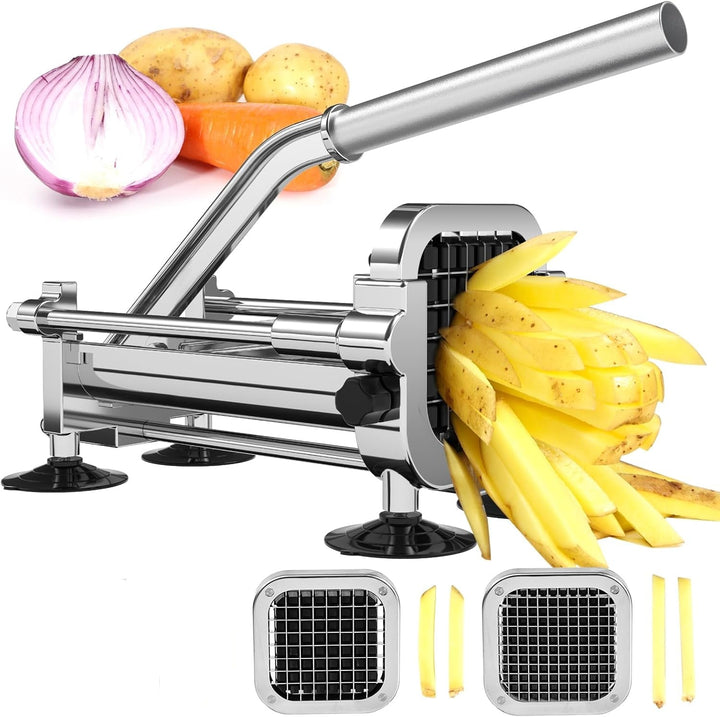Pommes Schneider Kartoffelschneider Edelstahl - Gemüseschneider Küche Herbst Komfort warme Gerichte