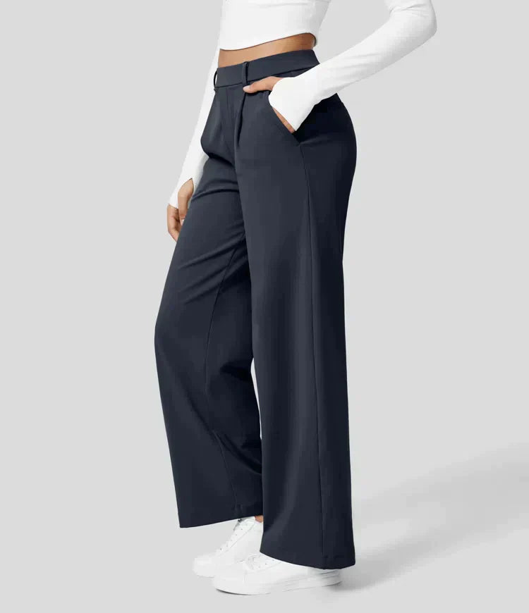 Palazzo Hose für Damen - Elegant Hohe Taillen Marlenehose