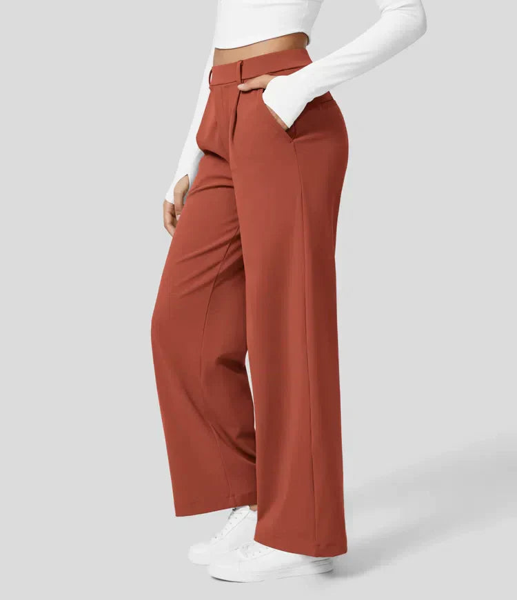 Palazzo Hose für Damen - Elegant Hohe Taillen Marlenehose
