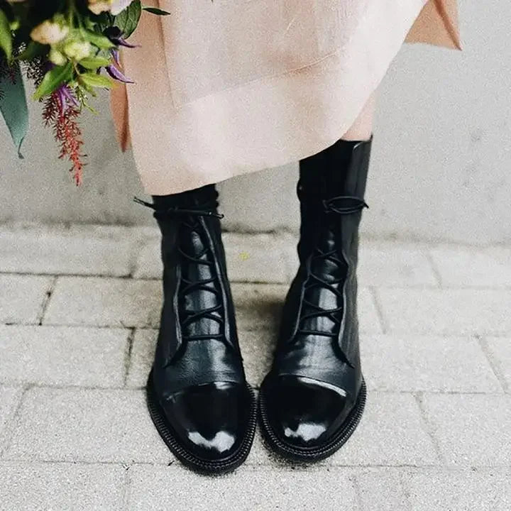 Stiefel für Damen - Vintage Stiefel mit Absatz für Sommer