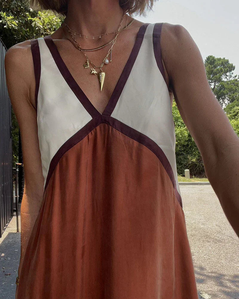 Sommerkleid für Damen - Elegantes Maxikleid mit Spaghetti Träger