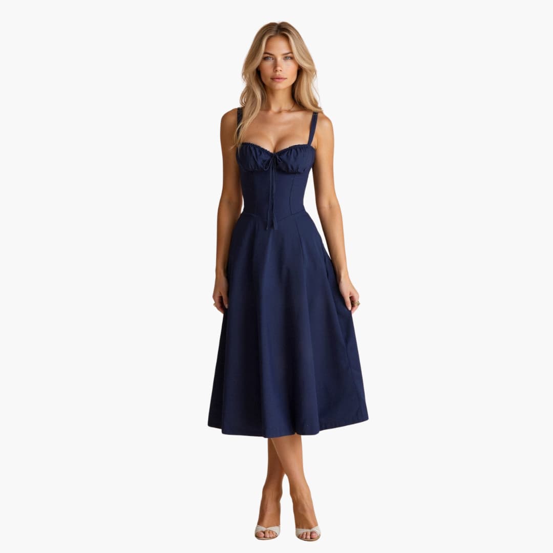 Sommerkleid für Damen - Elegantes Maxi Brautjungfernkleid mit Corsage