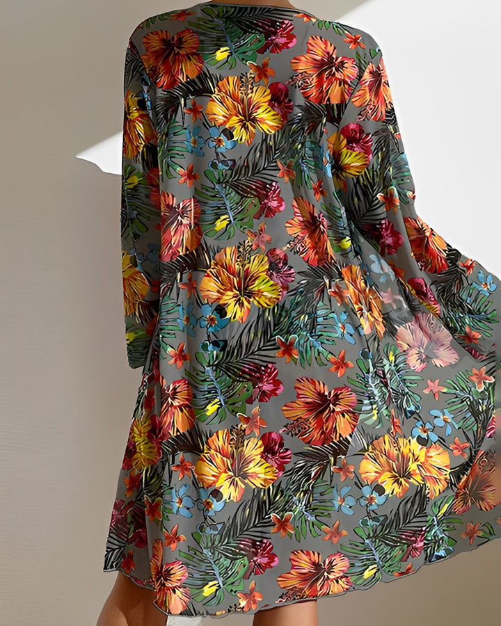 Bikini für Damen - Tropischer Bikini mit passendem Shirt für den Sommer
