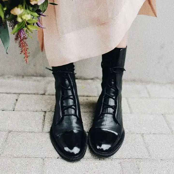 Stiefel für Damen - Vintage Stiefel mit Absatz für Sommer