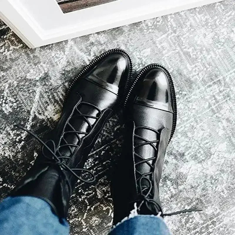 Stiefel für Damen - Vintage Stiefel mit Absatz für Sommer