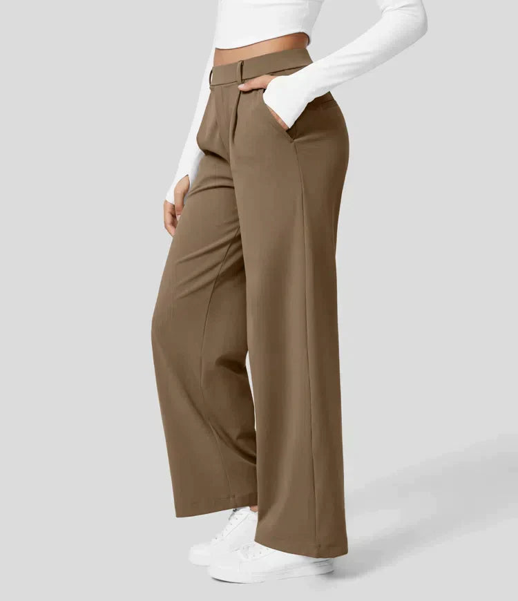 Palazzo Hose für Damen - Elegant Hohe Taillen Marlenehose