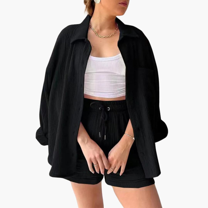 Musselin Zweiteiler für Damen - Luftiges Co-ord Set für Sommer