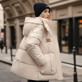 Autri Winterjacke | Elegante lange Pufferparka für Damen