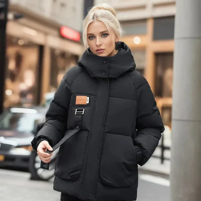 Autri Winterjacke | Elegante lange Pufferparka für Damen