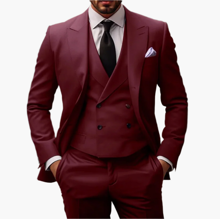 3-Teiliger Anzug Set - Italienische Blazer, Weste und Hose für Herren