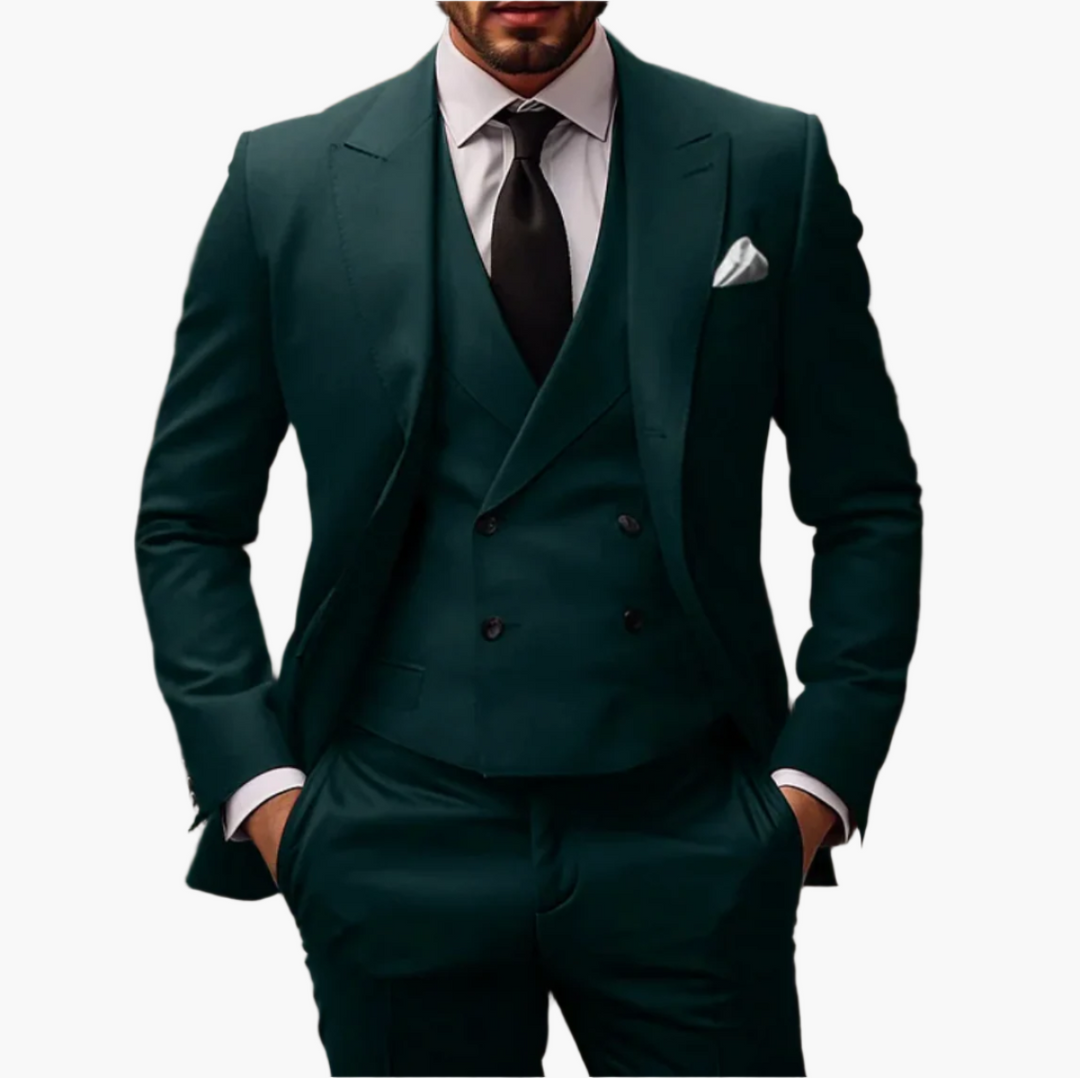 3-Teiliger Anzug Set - Italienische Blazer, Weste und Hose für Herren