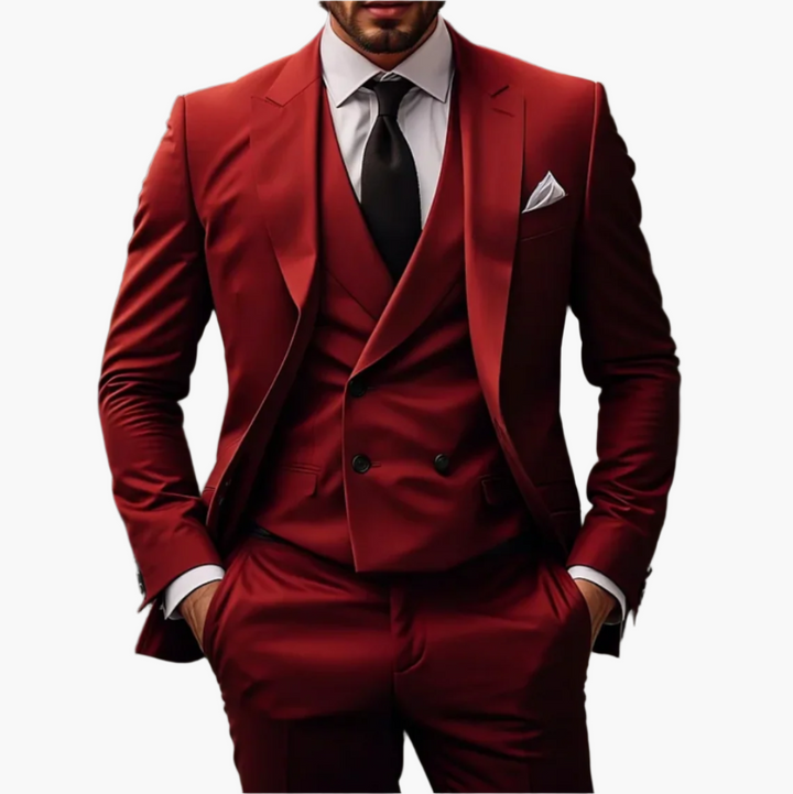 3-Teiliger Anzug Set - Italienische Blazer, Weste und Hose für Herren