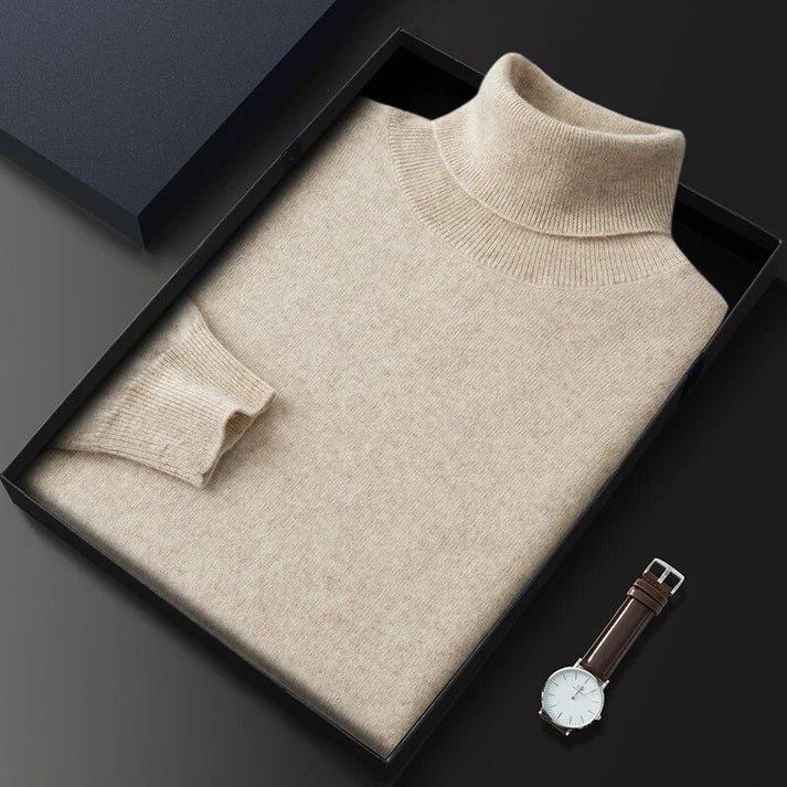 Rollkragenpullover für den Herbst - Premium Kaschmir-Pullover für Herren