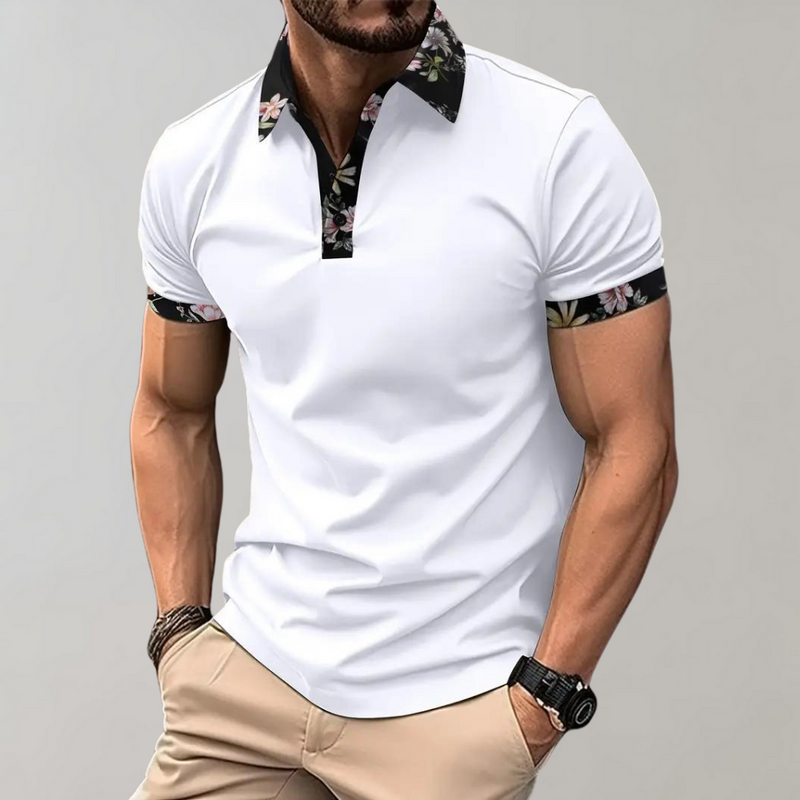 ETO Poloshirt | Lässiges Poloshirt mit tropischem Print für Herren