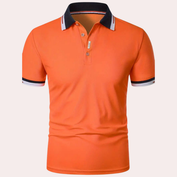 Frank Poloshirt | Stilvoles orangenes Poloshirt für Herren