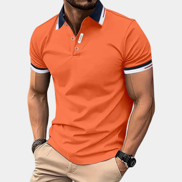 Frank Poloshirt | Stilvoles orangenes Poloshirt für Herren