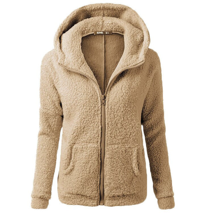 Fleecejacke für den kalte Tage - Warme Fleecejacke mit Kapuze für Damen
