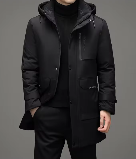 Dave Parka | Langer Eleganter Wasserdichter Wintermantel Herren für Luxuriösen Look