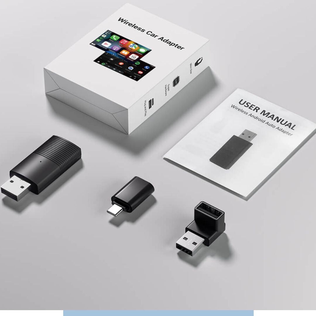 Apple/Android Carplay USB-Adapter | Erlebe kabelloses CarPlay in deinem Auto | Direkte Verbindung über Bluetooth