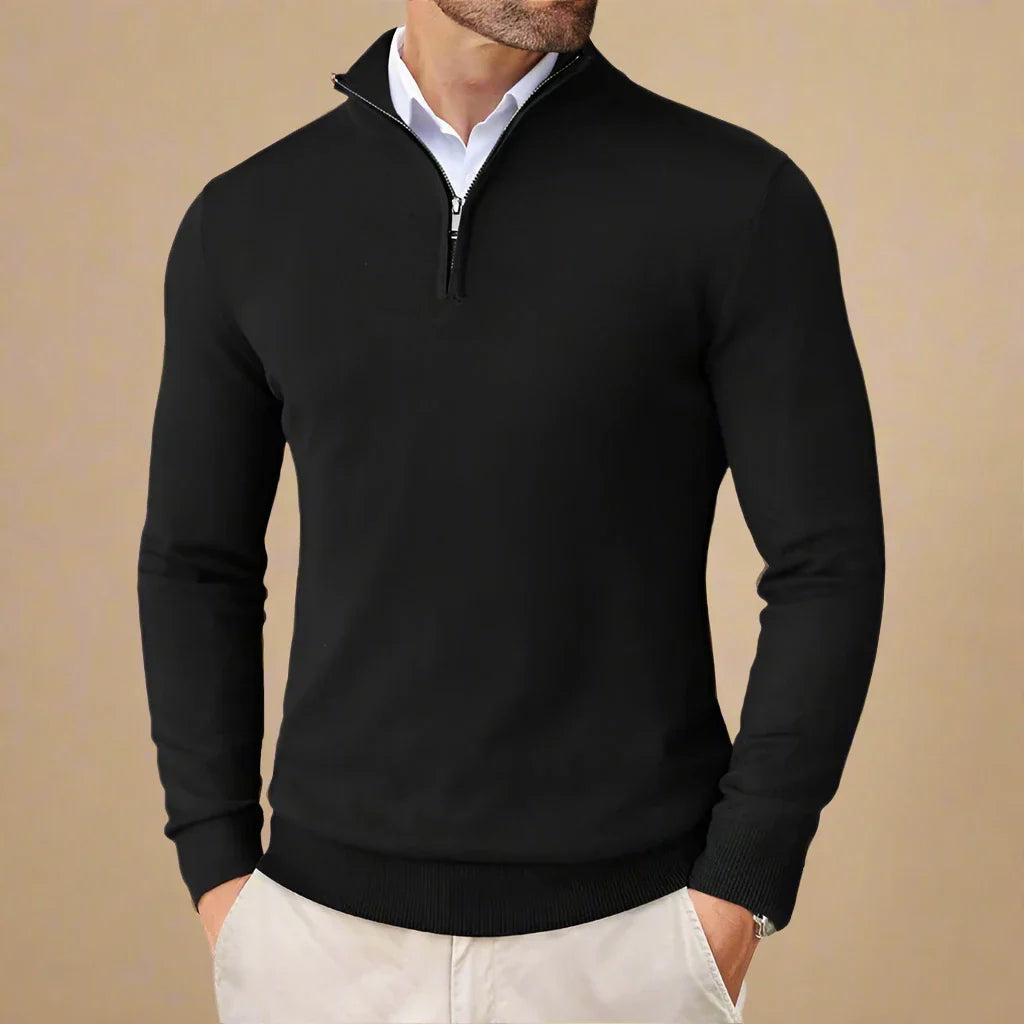 Troyer für den Herbst - Business Casual Half Zip Pullover für Herren