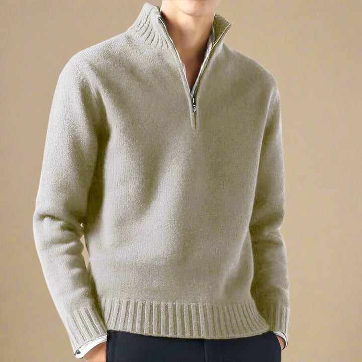 Troyer für den Herbsttage - Stilvolle Strick Pullover mit Reißverschluss für Herren