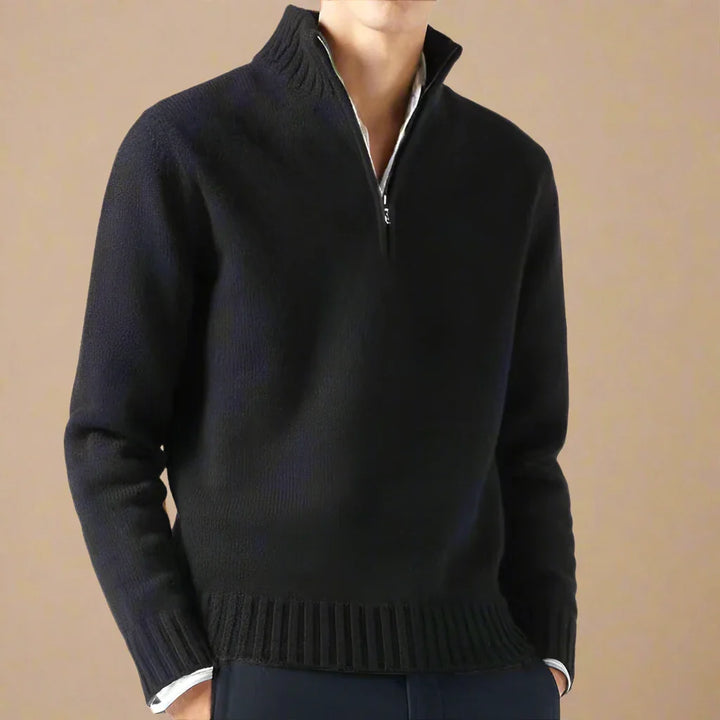 Troyer für den Herbsttage - Stilvolle Strick Pullover mit Reißverschluss für Herren