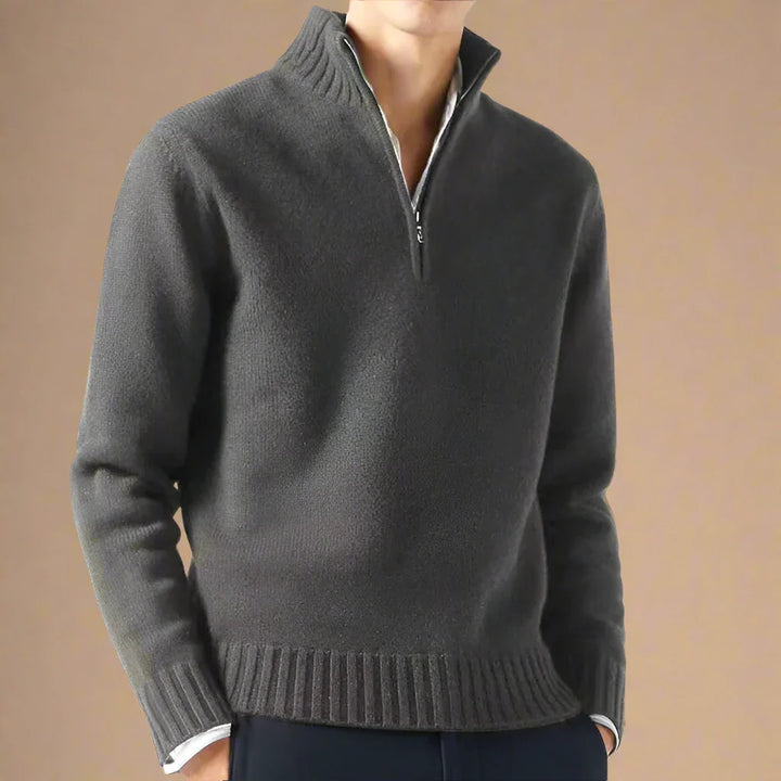 Troyer für den Herbsttage - Stilvolle Strick Pullover mit Reißverschluss für Herren