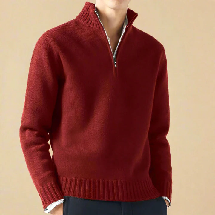 Troyer für den Herbsttage - Stilvolle Strick Pullover mit Reißverschluss für Herren
