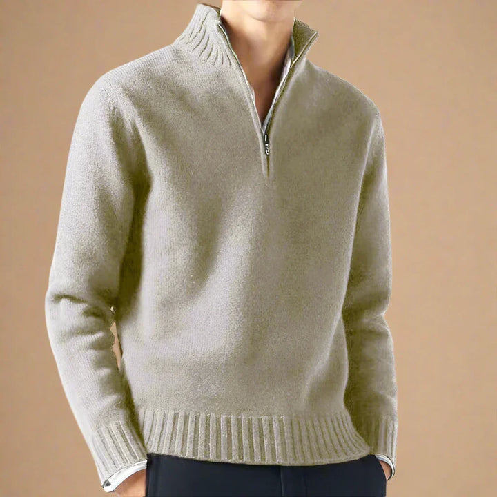 Troyer für den Herbsttage - Stilvolle Strick Pullover mit Reißverschluss für Herren