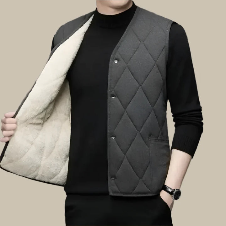 Casual mouwloos fleece
