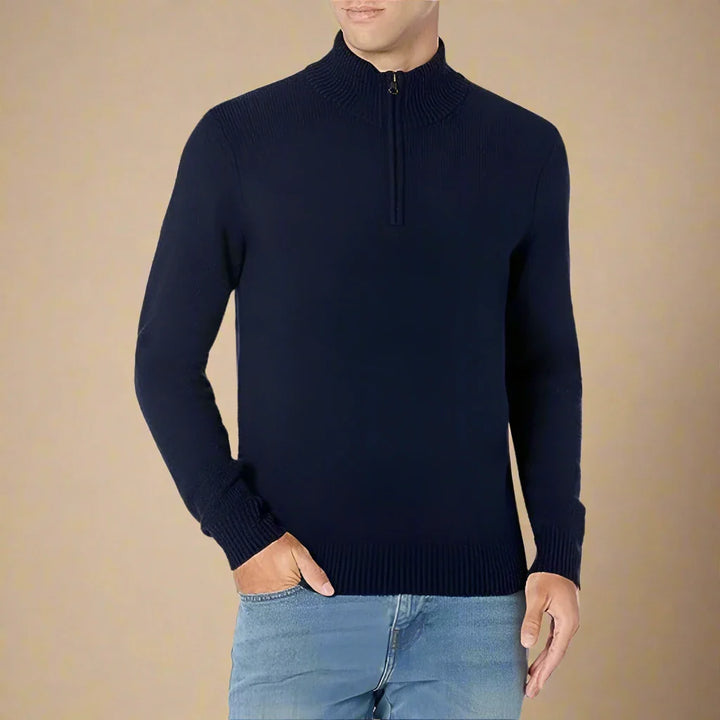 Troyer für Kalte Tage - Premium Strick Zip Pullover für Herren