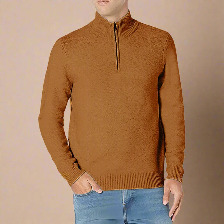 Troyer für Kalte Tage - Premium Strick Zip Pullover für Herren