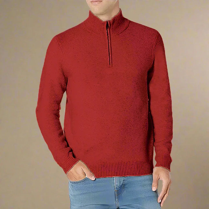 Troyer für Kalte Tage - Premium Strick Zip Pullover für Herren