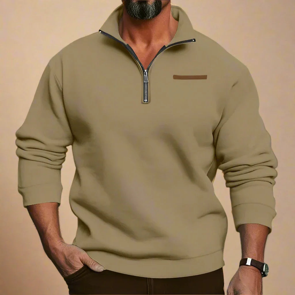 Troyer für Kalte Tage - Warmer Outdoor-Zip-Pullover für Herren