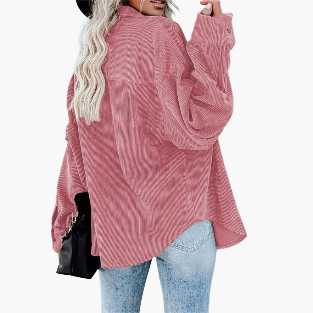 Cordhemd für den Herbst - Stilvolle Rippenflanell Hemdbluse für Damen