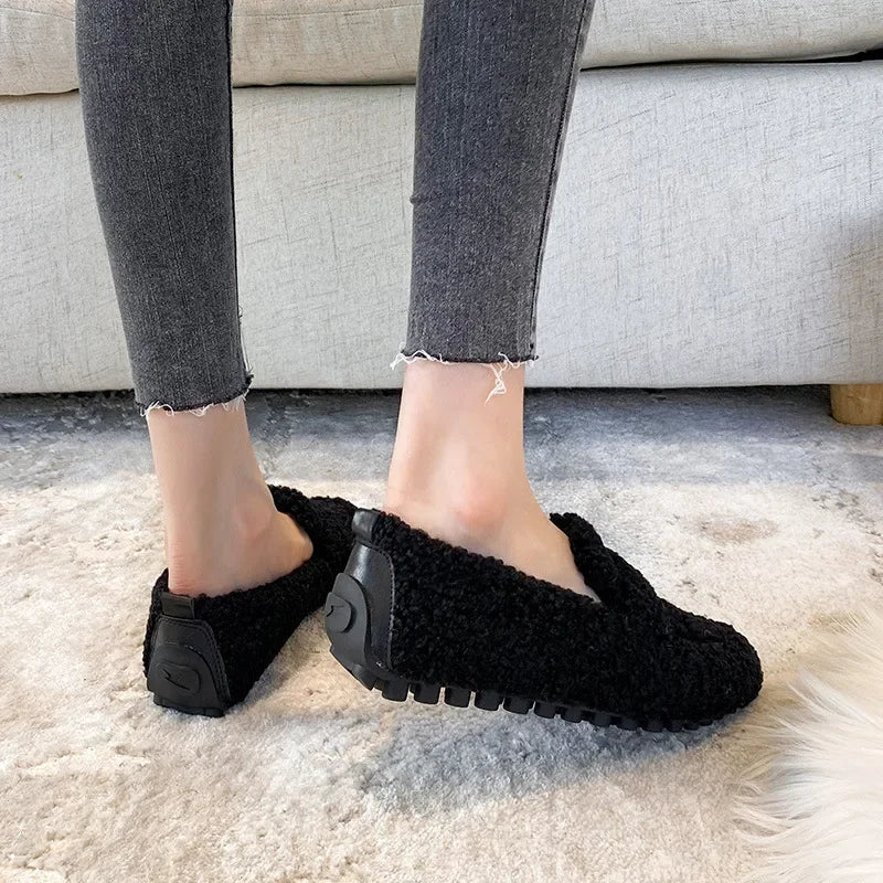 Isabella Plush Schuhe | Moderne weiche lockige Damenslipper