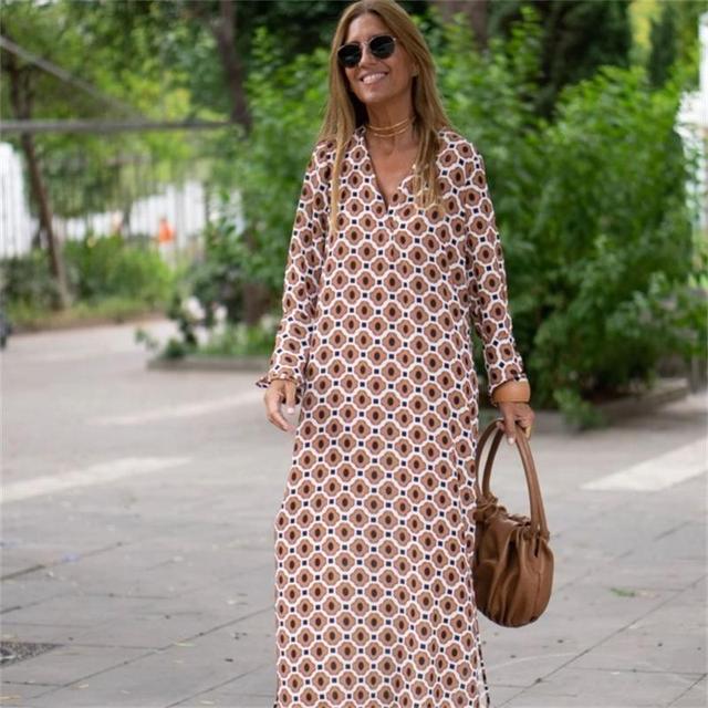 Lucia Kleid | Lässiges Damenkleid für den Sommer mit ovalem Druck