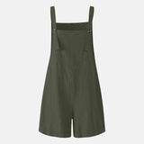 Sena Sommer Overall | Lässiger kurzer Boho-Stil Latzhose mit Tasche