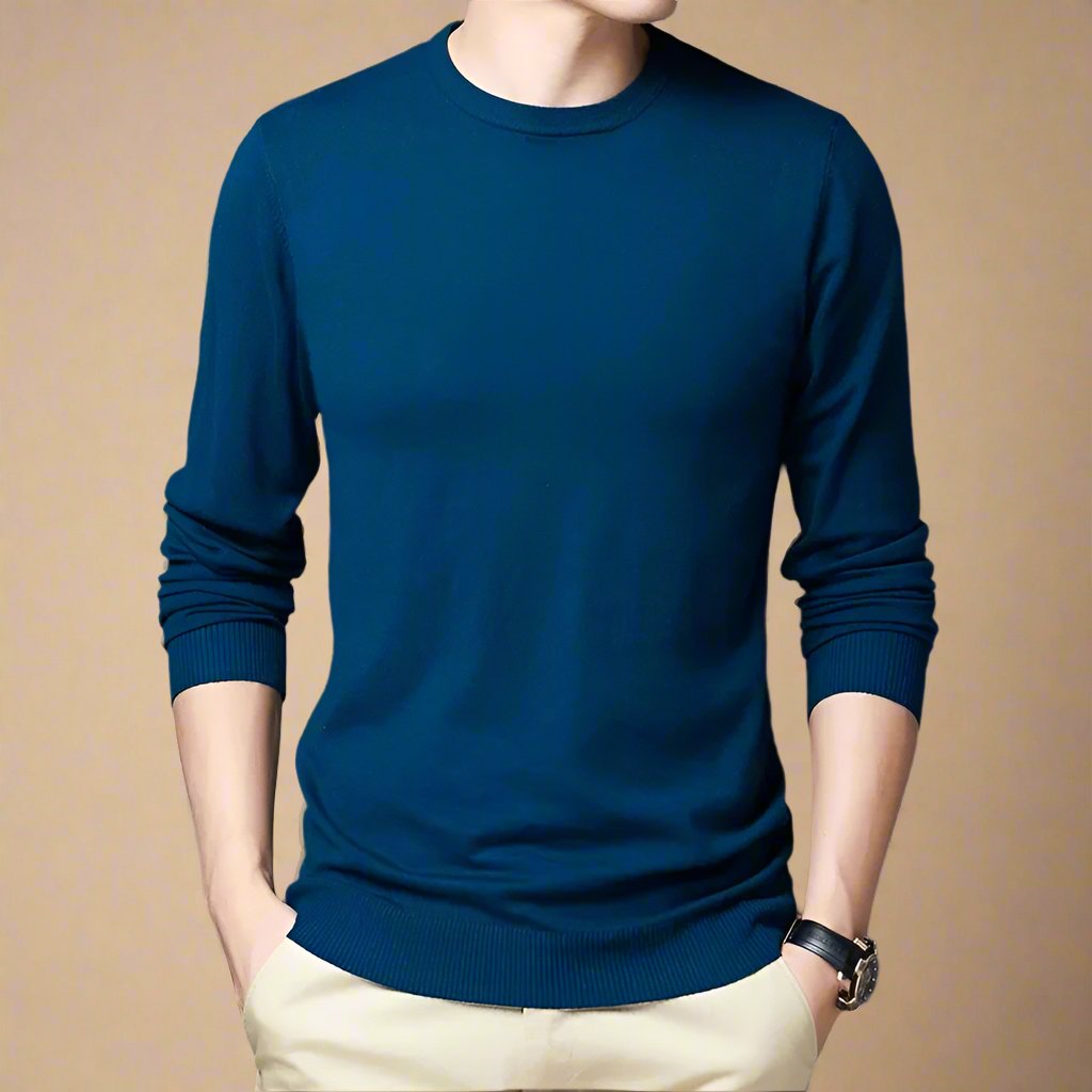 Pullover für Kalte Tage - Premium Strick Pullover mit Rundhalsausschnitt für Herren