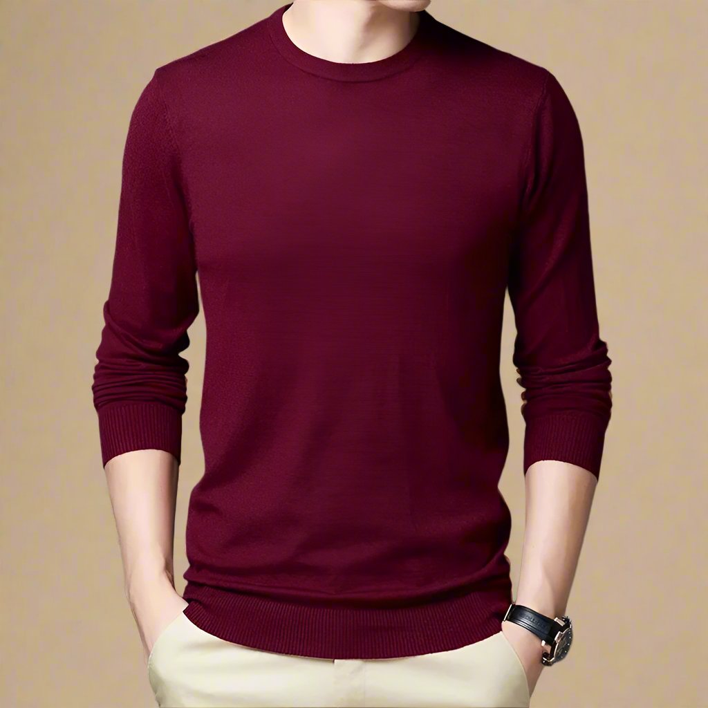 Pullover für Kalte Tage - Premium Strick Pullover mit Rundhalsausschnitt für Herren